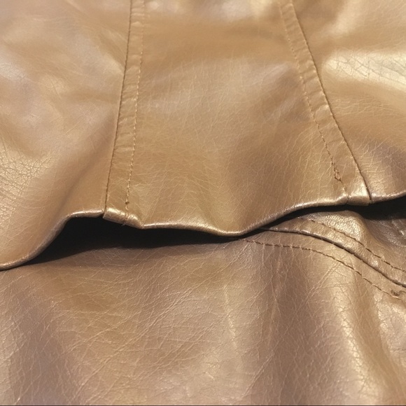 Brown Earth Tone Double Breasted Faux Leather Vest - Picture 7 of 7